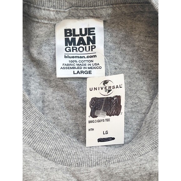 BLUE MAN GROUP Short Sleeve Gray T-Shirt Large - Picture 4 of 5